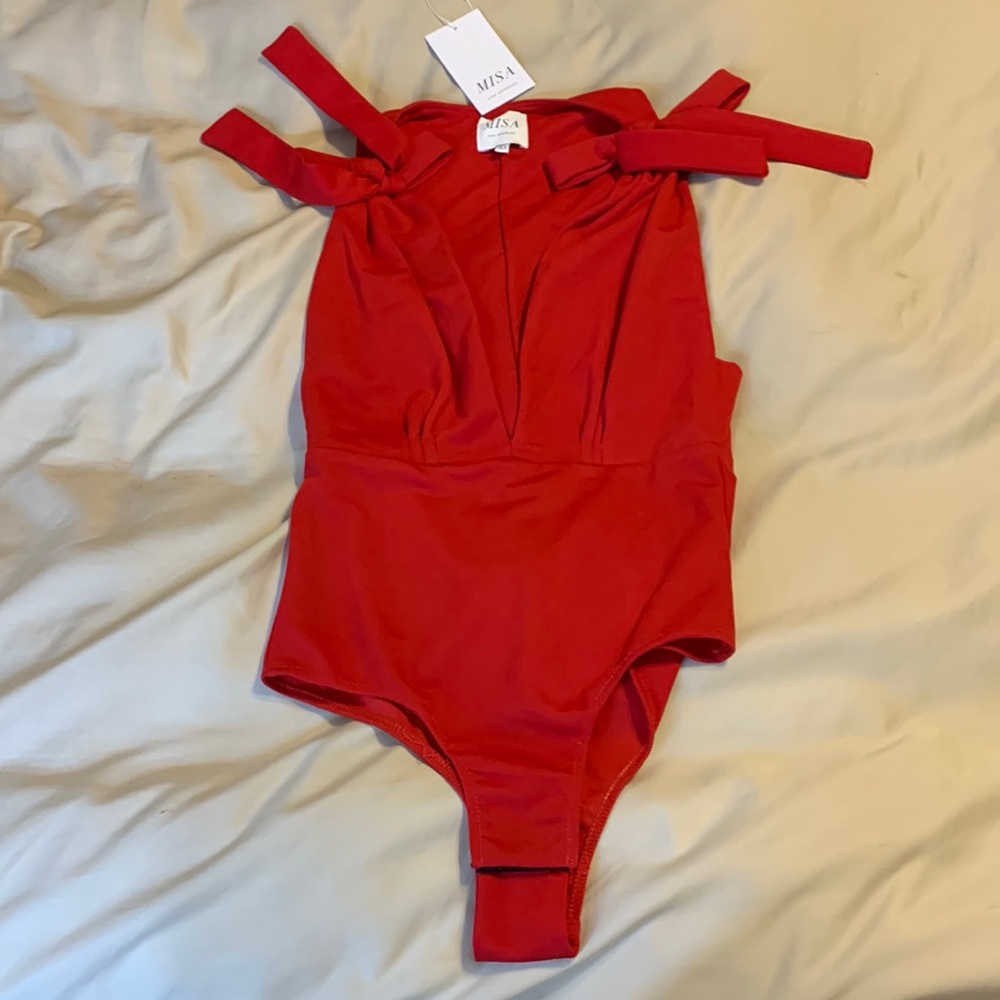 Red Misa Los Angeles Body Suit - XS